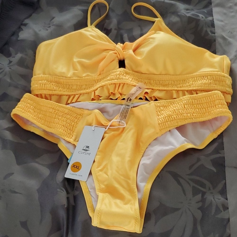 CupShe Bikini XL-XXL yellow